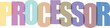 © BIPLABKUMAR - Multicolored Processor Text white background
