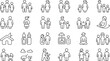 © Digital Art - Line of family activities and parenting line family baby child adults