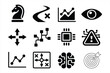© MdMominul - Professional business strategy icons for digital marketing management planning artificial intelligence technology data analytics growth innovation and corporate vision vector.