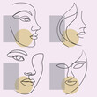 © Bappaditya Roy - Minimalist Handdrawn Faces Collection: Abstract Line Art Portraits for Modern Design, Elegant Aesthetic, Contemporary Art, and Creative Projects