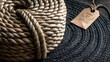© Vector Vision - Knitted wool sweater with a small brown tag attached to its cuff