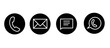 © Photix Studio - email call message chat text support contact us icon sets png file type