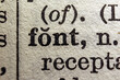 © Julian - Word font printed on a dictionary page, macro closeup