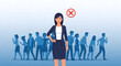 © Best Pixels  - Businesswoman standing out from crowd concept.