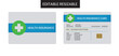 © Mst - Customizable Health Insurance Card Template Vector – Medical ID, Membership and Insurance Card Design, Print ready.