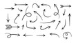 © pure - handrawn arrow doodles and direction vector collection set