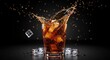 © ms25designs - Refreshing Cola Splash with Ice Cubes