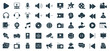 © Masum Bhuiyan - Media control icon set. vector in solid style for audio, video, and multimedia applications