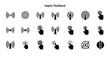 © Adam - Haptic feedback icons collection displayed on a clean white interface showcasing various gesture and vibration symbols