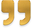 © titileedzs - gold quote right icon on transparent background
