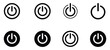 © welcome  saiful   - Power, button icon set featuring line and solid styles for device control, electronic switch symbols, modern flat vector illustration collection for apps, websites, gadgets, and user interface