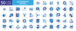 © Iconjam - Automate sales icon set flat vector collection. Containing automation, sales, lead, conversion, crm, cycle icons.
