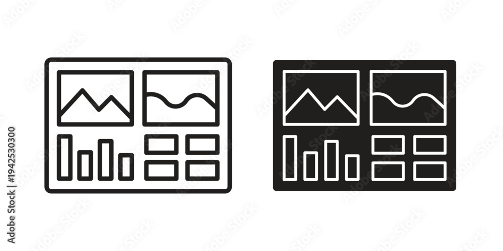 Admin panel icon set, logo vector eps10 Stock Vector | Adobe Stock