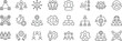 © Mayesa - Organization management set of web icons in line style. Human resource linear icon collection. Containing business people, teamwork, structure, hierarchy, leadership and more.