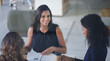 © peopleimages.com - Business women, paperwork and smile in office for meeting, feedback or solution at insurance company. Conversation, teamwork and documents with brainstorming, insight and risk management idea