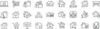 © Mayesa - House Web Icon Set in Line Style. Collection of Real estate Linear Icons, Including home, building, buying, renting, property, address, loan, house, key, buy, sell, mortgage and more.