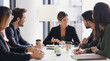 © peopleimages.com - Investor, discussion and business people in office, meeting and feedback for financial proposal. Trader, profit growth and economy professional in workplace, talking and planning for investment deal
