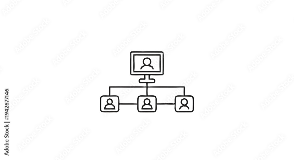Organizational Chart Showing Hierarchy and Team Structure. Stock Vector ...