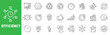 © tutti_frutti - Efficiency outline icon set featuring productivity, optimization, workflow, time management, automation and performance improvement symbols editable stroke line design