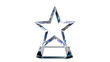 © Sindre - Isolated star-shaped crystal trophy, prize of excellence and achievement award, glass shine