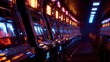 © Mary - Vibrant arcade with illuminated slot machines in a gaming hall