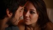 © Thares2020 - A close up portrait of a man and woman sharing an intimate moment with soft warm lighting
