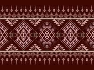  Ethnic Tribal Geometric Seamless Pattern, Traditional Folk Textile Ornament for Fabric, Wallpaper and Background Design