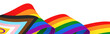 © Auguste Lange - LGBTQIA flag border, inclusive progress pride background