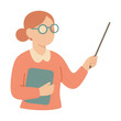 © Rawpixel.com - PNG Illustration of teacher instructing class.