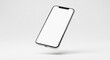© Helal Designs - A sleek smartphone with a blank screen floating in mid-air against a clean white background