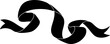 © Rana - Elegant flowing black ribbon banner for decorative textual display or ornamental embellishment