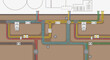 © Alfi - Underground Utility System Diagram with ColorCoded Pipes.