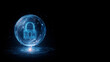© Saqlain - Cyber security concept banner with a padlock in the circle. illustrates cyber data