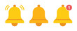 © welcome  saiful - Notification bell icon set for digital alerts, push notifications, reminder alerts, and message updates, simple and modern vector