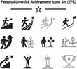 © MSTHAMIDA - Personal Growth & Achievement Icons – Minimal Black Outline and Solid Vector Set