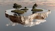 © Maxim - Fantasy floating island with waterfalls and small trees