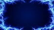 © Tanvir - Blue electric lightning discharge border background