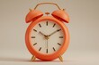 © DI - Vintage orange alarm clock closeup.