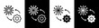 © Anneyra - Interconnecte white icon set design