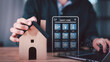 © chaylek - Smart home technology concept with digital control panel icons for security, lighting, temperature, network, symbolizing home automation systems, connected devices, IoT housing, residential management