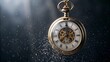 © Nadezhda - A vintage pocket watch suspended in soft light and drifting particles symbolizes the passage of time, nostalgia, and the beauty of fleeting moments.