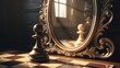 © Sarim - Chess piece reflecting as king in mirror representing confidence ambition and leadership mindset concept