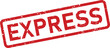 © NasimaH - A vibrant red rectangular grunge rubber stamp with the word EXPRESS clearly visible on a plain white backdrop