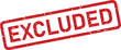 © NasimaH - Red grunge rubber stamp with the word EXCLUDED clearly printed on a simple white background