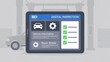 © rookielion - Automotive Service: Digital inspection tablet tracking vehicle repair in garage