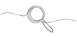 © JCS Graphic Design  - one line drawing magnifying glass sketch, one continuous line illustration of magnifying glass, continuous line drawing of magnifying glass lens, Continuous one line drawing magnifying glass.