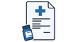 © Saya - Medical Prescription Document with Pill Bottle Icon.