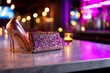 © Watasiwa - Elegant Sparkling Feminine Accessories Displayed on a Marble Bar with Soft Lighting