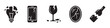 © Roberto_Caravelli - Broken fragile items icon set - cracked phone screen, lightbulb, glass, mirror and bottle symbols. Vector Illustration.