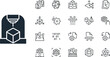 © MDTitumeer - 3D Modeling, 3D Scanning. Vector Icons Set for Web and App in Outline Editable Stroke. Premium Icons Pack on Engineering, Product Development and Creation. Such Line Signs as Prototyping,.eps